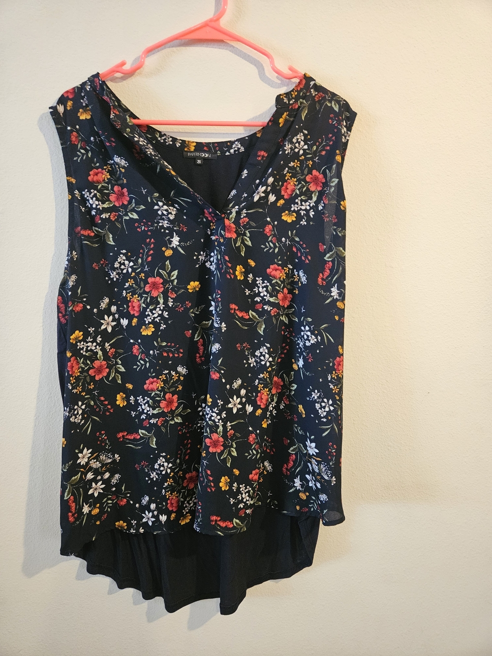 Papermoon Navy Floral Sleeveless V-Neck Camisole